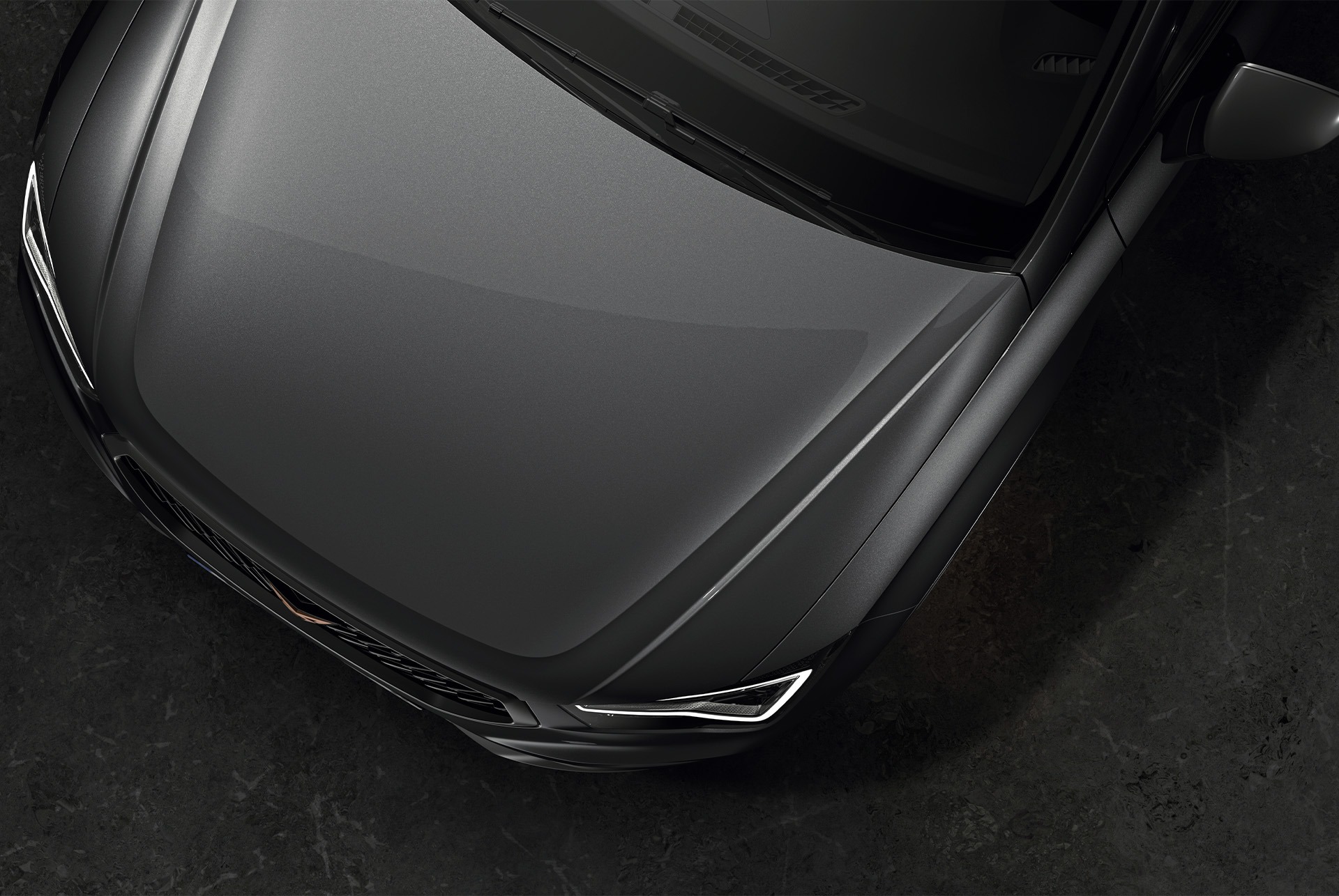 Vista superior del CUPRA Ateca en Gris Graphite, destacant el seu acabat elegant i refinat.