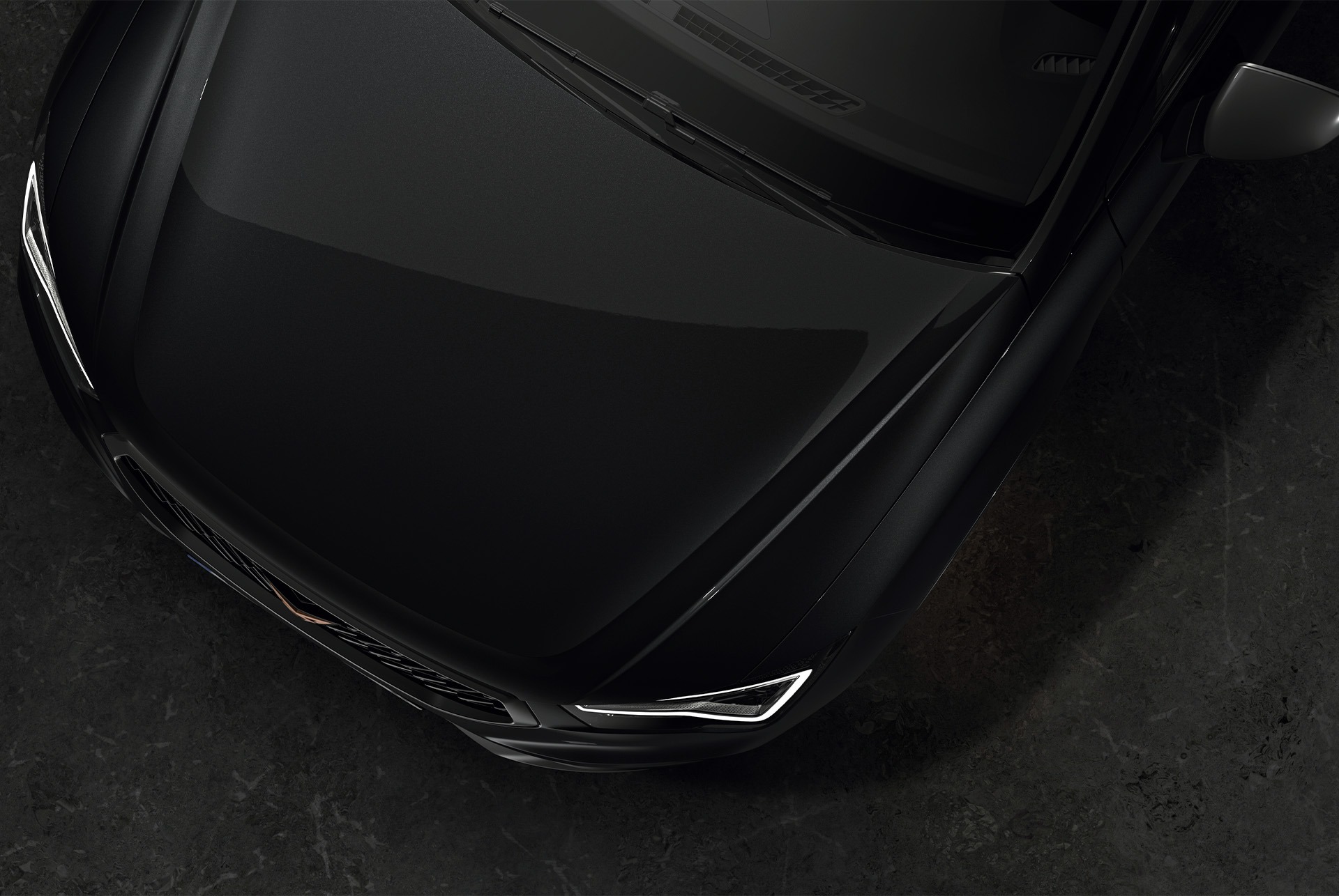 Vista superior del CUPRA Ateca en Negre Màgic, destacant el color atrevit i elegant del vehicle.